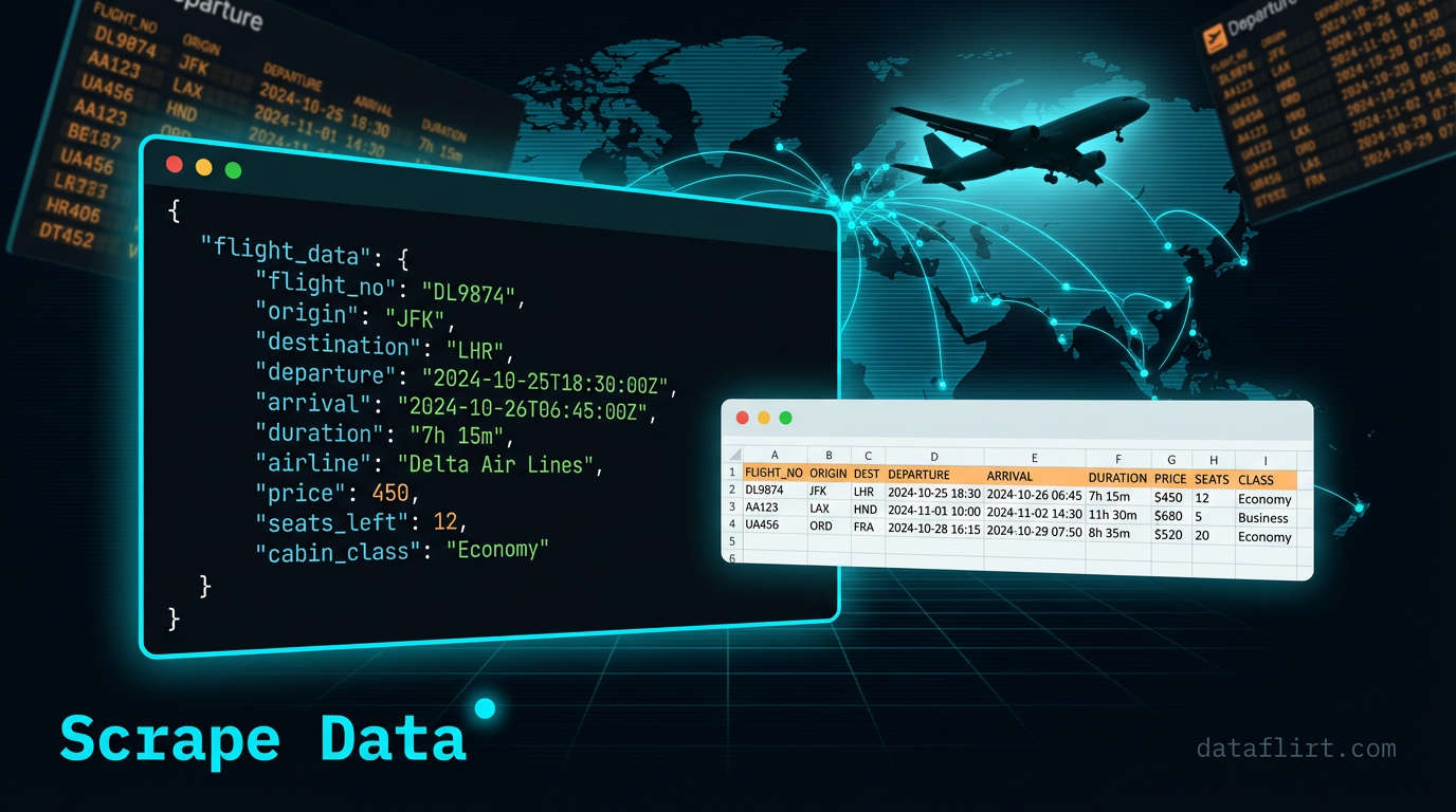 Aviation & Flight Data Scraping Services | DataFlirt